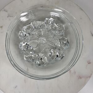 Luminarc Shrimp Plates 7.5" Clear Embossed Design Lunch Plate Set of 4